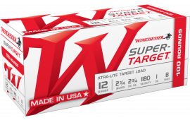 Winchester Ammo TRGTL128VP Super Target Xtra-Lite Target Load 12GA 2.75" 1oz #8 Shot Value Pk - 100sh Box