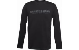 Springfield Armory GEP1664L Defend Your Legacy Mens T-Shirt Black Large Long Sleeve