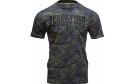 Springfield Armory GEP7128XL Vintage Camo Mens T-Shirt Camo XL Short Sleeve