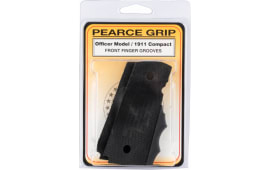 Pearce Grip PGOM1 1911 Finger Groove Insert 1911-Style Compact Black Rubber