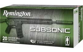 Remington Ammunition 28435 Subsonic 9mm Luger 147 gr Flat Nose Enclosed Base (FNEB) - 50rd Box