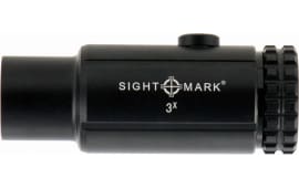 Sightmark SM19063 T-3 Magnifier  Matte Black 3x23mm 30mm Tube Features LQD Flip To Side Mount