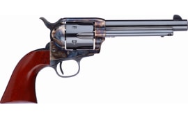 Taylors and Company 701EDE 1873 Cattleman New Frame Model Taylor Tuned Single 5.5" 6rd Walnut Navy Sized Grip CCH Frame Blued Revolver