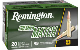 Remington Premier Match 224VAL 90rd Match Boat Tail Hollow Point - 20rd Box