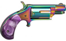 NAA 22MSRBW MINI-REVOLVER 1-1/8" Rainbow Purple Pearlite Grips Revolver