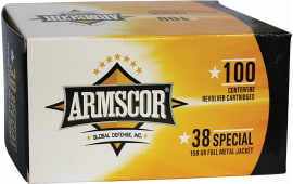Armscor 50449 Pistol Value Pack 38 Special 158 gr Full Metal Jacket (FMJ) - 100rd Box