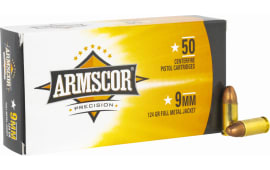 Armscor 50041 Pistol 9mm Luger 124 GRFull Metal Jacket (FMJ) - 50rd Box