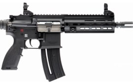 HK 81000404 HK416 Pistol Pistol 22 LR Caliber with 8.50" Barrel, 10+1 Capacity, Overall Black Finish, Polymer Grip & Flip-Up Sights