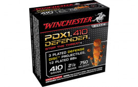 Winchester Ammo S410PDX1 Elite 410GA 2.5" 3 Defense Discs/12 BBs Shot - 10sh Box