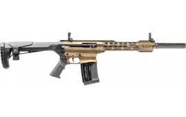 GForce Arms GF25 Semi-Automatic 12 Gauge AR-12 Shotgun, 18.5" Barrel, M-LOK Handguard, (1) 5 Round Magazine - Burn Bronze US Flag Cerakote - GF25MERCA