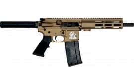 Great Lakes Firearms AR15 Pistol, .223 Wylde, 7.5" 4150 CRMOV Black Nitride Barrel, 7.125" M-LOK Rail, Pistol Buffer Tube, Burnt Bronze Cerakote Finish- GL15223P BRZ