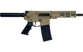 Great Lakes Firearms  AR-15 Pistol, .223 Wylde 7.5" Black Nitride Barrel, 7.25" M-LOK Rail, 7075 T6  Receiver, Flat Dark Earth Cerakote - GL15223P FDE