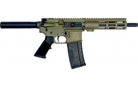 Great Lakes Firearms AR15 Pistol, .223 Wylde, 7.5" 4150 CRMOV Black Nitride Barrel, 7.125" M-LOK Rail, Pistol Buffer Tube, OD Green Cerakote Finish- GL15223P ODG