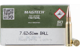 Magtech 762A Tactical/Training 7.62x51mm NATO 147 gr Full Metal Jacket (FMJ) - 50rd Box
