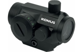 Konus 7215 Nuclear  Matte Black 1x22mm 3 MOA Dual (Red/Green) Illuminated Dot Reticle Features QR Dual Mounting System