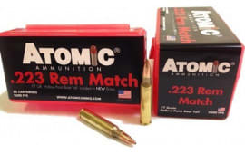 Atomic Ammo .223 REM. 77GR. Match Sierra Boat Tail Hollow Point - 50 Rounds 