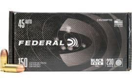 Federal Black Pack .45 ACP 230 GR Full-Metal Jacket Round Nose 150rd Box 