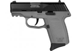 SCCY CPX2-CB Pistol Gen 3, 9mm Semi-Auto Polymer Frame Pistol, Black Slide on Sniper Gray Frame, DAO 10+1, No Safety - W / 2 Mags  - CPX2CBSGG3