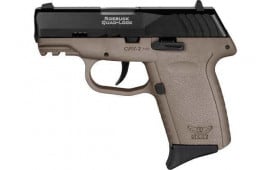 SCCY CPX2-CB Gen 3, 9mm Semi-Auto Polymer Frame Pistol, Black Slide on FDE Frame, DAO 10+1, No Safety - W / 2 Mags CPX2CBDEG3