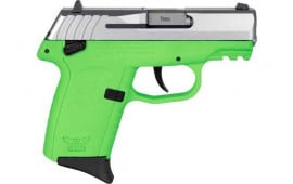 SCCY CPX1TTLGG3 CPX1-TT Pistol GEN 3 10rd SS/LIME w/MANUAL Safety