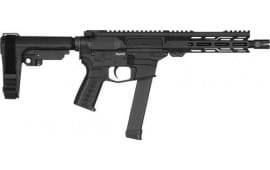 CMMG 99A5163AB Banshee MKGS 9mm Luger 33+1 8" Black Cerakote/6 Position RipBrace Black Polymer Grip