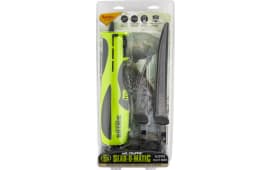 Smiths Products Mr. Crappie Slab-O-Matic 8"/4.50" Fillet/Ribcage Serrated Stainless Steel Blade Electric Green/Gray Vented Handle