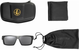Leupold 179092 Switchback Polycarbonate Shadow Gray Flash Lens Matte Black Polyamide Wraparound Frame Includes Carrying Case, Bag, & Lens Cloth