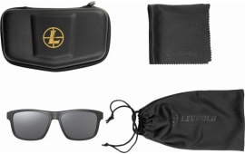 Leupold 179097 Katmai Polycarbonate Shadow Gray Flash Lens Matte Black Polyamide Wraparound Frame Includes Carrying Case, Bag, & Lens Cloth