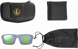 Leupold 181274 Payload Polycarbonate Emerald Mirror Lens Matte Gray Polyamide Wraparound Frame Includes Carrying Case, Bag, & Lens Cloth