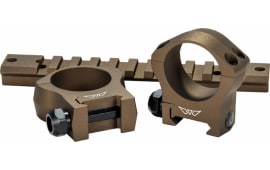 Warne 7201BB Mountain Tech Scope Ring Set Fixed For Rifle Maxima/Weaver/Picatinny Medium 1" Tube Burnt Bronze Cerakote Aluminum