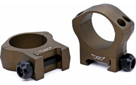 Warne 7214BB Mountain Tech Scope Ring Set Fixed For Rifle Picatinny/Weaver 30mm Tube Burnt Bronze Cerakote Aluminum