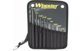 Wheeler 204513 Roll Pin Punch Set Black Steel Knurled Handle 9 Pieces