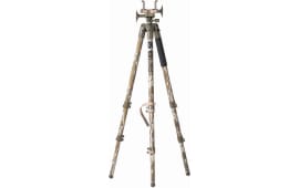 Bog-Pod 1164398 DeathGrip Tripod made of Mossy Oak Bottomland Finished Aluminum with Steel Feet, 360 Degree Pan, Integrated Bubble Level & Lever-Leg Locks