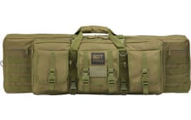 Bulldog BDT3536G BDT Tactical Single Rifle Case with Green Finish, 3 Accessory Pockets, Deluxe Padded Backstraps, Lockable Zippers & Padded Internal Divider 13" H x 36" W x 3" D Internal Dimensions