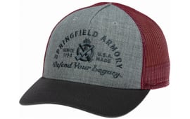 Springfield Armory GEP2381 Defend Your Legacy Brewery Hat Gray/Graphite/Maroon Adjustable Snapback Osfa Structured