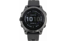 Garmin 010-02540-20 fenix 7 Solar Watch Carbon Gray DLC Titanium with Black Silicone Band, Power Sapphire Lens, Wi-Fi/Bluetooth/ANT+ Compatible & GPS, Fitness Features