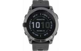 Garmin 010-02541-10 fenix 7X Solar Watch Carbon Gray DLC Titanium with Black Silicone Band, Power Sapphire Lens, Wi-Fi/Bluetooth/ANT+ Compatible & GPS, Fitness Features