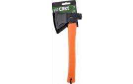 CRKT 2727 Chogan 3.16" Black 1055 Carbon Steel Blade Green Orange Handle 1.48 lb Long Axe