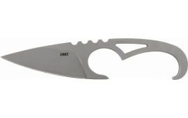 CRKT 2909 SDN 2.65" Fixed Drop Point Plain Bead Blasted 1.4116 SS Blade Bead Blasted Steel Handle