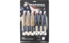 MTech USA Usmc MT0016CS Usmc Throwing Academy 6.50" Plain Black/Tan Stainless Steel Blade Cord Wrapped Stainless Steel Handle