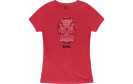Magpul MAG12186122XL Sugar Skull Women's Red Heather Short Sleeve 2XL
