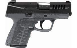 Savage Arms 67045 Stance 3.20" 7+1,10+1 Gray Frame Black Stainless Steel Ported Slide Gray Interchangeable Backstrap Grip Tritium Night Sights Includes 2 Mags & Hard Case