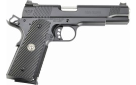 Wilson Combat CQBEFS45A 1911 CQB Elite 5" 8+1 Overall Stainless Steel with Black G10 Starburst Grip Ambi Thumb Safety
