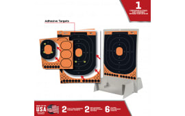 EZ-Aim 15548 Splash Trainer Kit & Target Stand Self-Adhesive Paper Oval Black/Orange