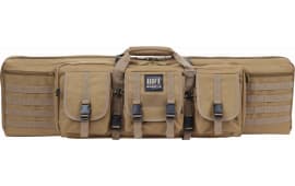 Bulldog BDT3038T BDT Tactical Tactical Rifle Case 38" Tan Nylon Large Exterior Pocket Molle Compatible for Rifle Includes Padded Shoulder Strap