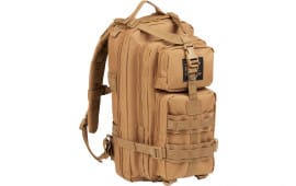 Bulldog BDT410T BDT Tactical Backpack Compact Style with Tan Finish, 2 Main & Accessory Compartments, Hydration Bladder Compartment & Molle, Alice Compatible 18" H x 10" W x 10" D