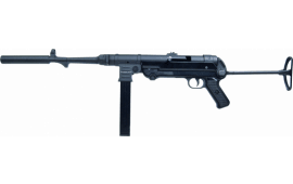 Mauser Rimfire 440.00.09CA MP-40 Carbine 16.30" 10+1 Overall Black Underfolding Stock with Faux Suppressor Adjustable Rear Sight