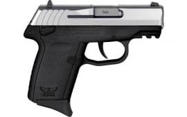 SCCY CPX1-TT Pistol Gen 3, Semi-Auto 9mm Polymer Frame Pistol W/ Safety, Satin Stainless Slide on Black Frame, DAO 10+1, W/ 2 Mags-  CPX-1TTBKG3 