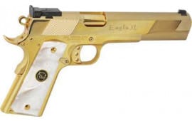 Iver Johnson Arms XL45NPWP Johnson Eagle XL 6" 24K Gold White Pearl