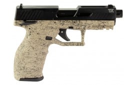 Taurus TX22 Gen 2 Semi-Automatic .22 LR Pistol, 4.10" Threaded Barrel, (1) 22 Round & (1) 16 Round Magazine - FDE Splatter Cerakote - 1-2TX22141SP3